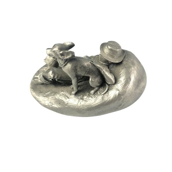 Norman Rockwell Adventures Between Adventures Figurine Fine Pewter Schmid  #157 - Picture 3 of 7